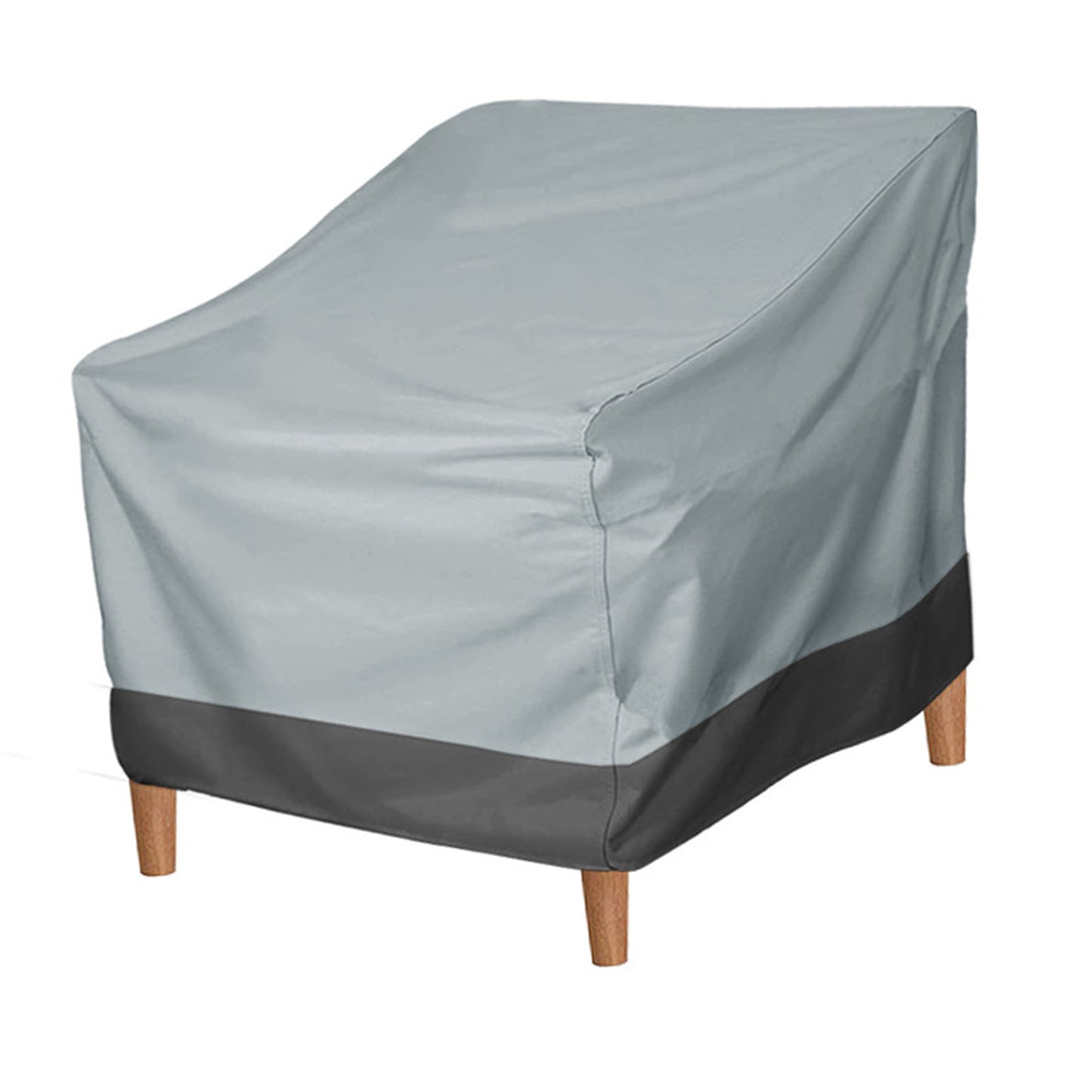 Patio Chair Cover Oxford Cloth Water Resistant Silver Coating Outdoor Furniture Cover For Home Lawn Patio Garden Grey Black 190T