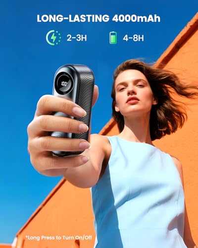 coldSky Portable Handheld Turbo Fan,1-100 Adjustable Speed Personal Fan,4000mAh Rechargeable Mini Fans,16,000 RPM Small Fa...
