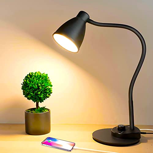 BOHON LED Desk Lamp with USB Charging Port 3 Color Modes Dimmable Reading Light Intelligent Induction Auto Dimming Task La...