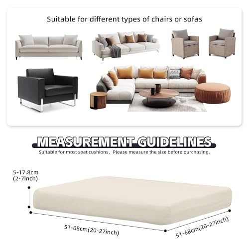 MRGSDL 8Pcs Patio Cushion Covers,Outdoor Cushions Covers,Stretch Cushion Covers Replacement, Washable and Reusable Furnitu...
