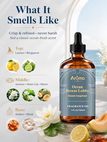 Ocean Breeze Lobby — a Hotel-Inspired Fragrance Oil that Feels Like a Coastal Resort Lobby(Not a Typical Ocean-Fresh Scen...
