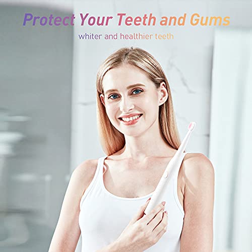 BTRICL Sonic Electric Toothbrush, USB Rechargeable Powerful Sonic Cleaning Tooth Brush with 6 Modes, 5 Brush Heads + 1 Fac...