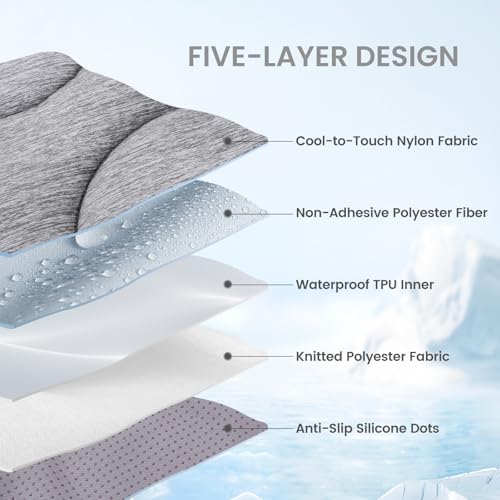 Cozy Bliss Cute Paw Shape Cooling Mat for Medium Dogs and Cats, Non-Slip, Leakproof Washable Pet Cooling Mat Q-Max 0.5 for...