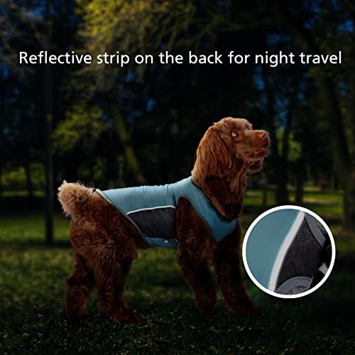 UNIPUP UPF 50+ Sun Protection Dog Shirt for Medium Large Dogs - Breathable Sleeveless Vest with Reflective Strips, Sports ...
