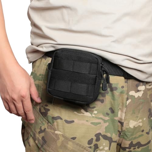2 Pack Mini Tactical Molle Compact Ammo Pouch - General Purpose Admin Pouches Small Admin Molle Pouches EDC Tool Utility M...