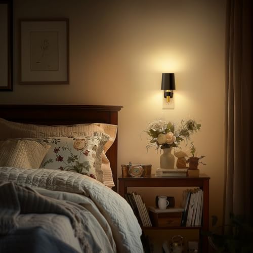 Briignite Night Light, Dimmable Night Lights Plug into Wall, Dusk to Dawn Sensor, Soft White 3000K, 0-100LM, Plug in Night...