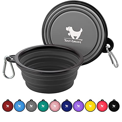 Collapsible Dog Bowls for Travel, 2-Pack Dog Portable Water Bowl for Dogs Cats Pet Foldable Feeding Watering Dish for Trav...