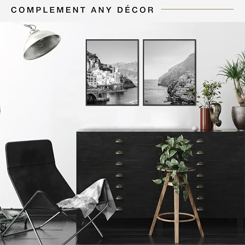 MCS Original Poster Frame 16x20 Black Lightweight Vertical & Horizontal Wall Hanging Large Picture Frame for Posters, Art ...