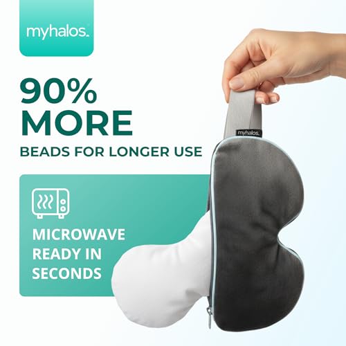 MyHalos® Heated Eye Mask for Dry Eyes - Steam Warm Compress for Eyes - Remove Styes, Chalazion Therapy Warming and Heating...