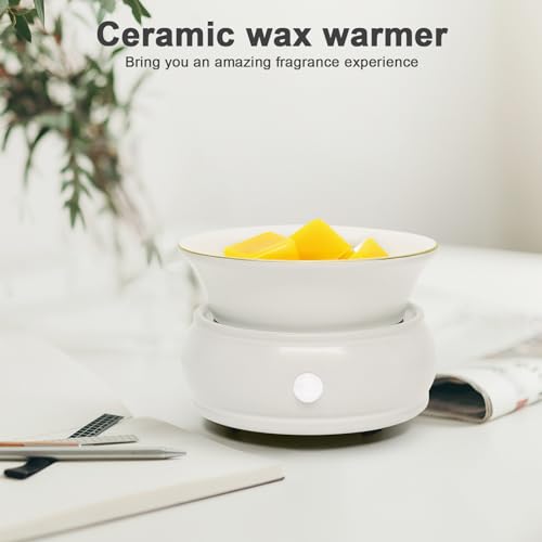 Wax Melter Candle Warmer with Timer - Ceramic Electric Scented Wax Melts Warmer 4-in-1 Candle Burner Melter Timer Adjust F...