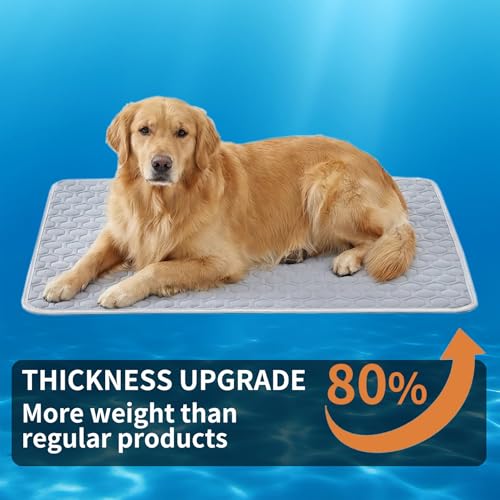 HAOMAIJIA Pet Cooling Mat for Dogs Thick Soft Washable Dog Cooling Mat Indoor Upgrade Waterproof Non-Slip Self Cooling Pad...