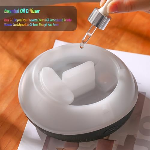 Candico 3-in-1 Aromatherapy Diffuser & Humidifier, 250ML Ultrasonic Aroma Essential Oil Diffuser with 7-Color Flame Night ...