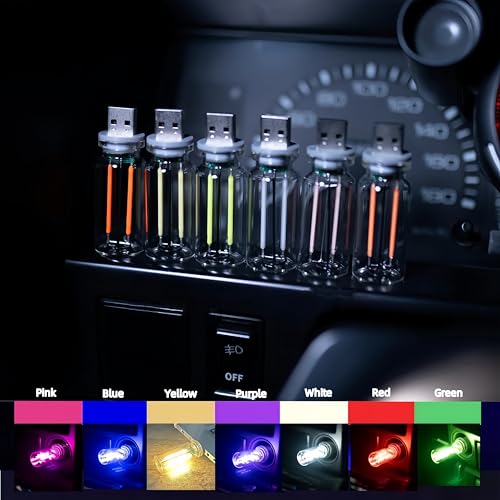 Retro Car Lamp, Touch Adjustment USB LED Car Lights,Plug in USB Automotive Night Lamps,Plug-in Ambient Light, Mini LED Bul...