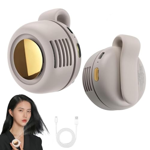 Portable Silent Mini Bladeless Fan Clip On, 2026 New Adjustable 3 Speeds Suspended Waist Fans for Shirt, Mini Fan With Cli...