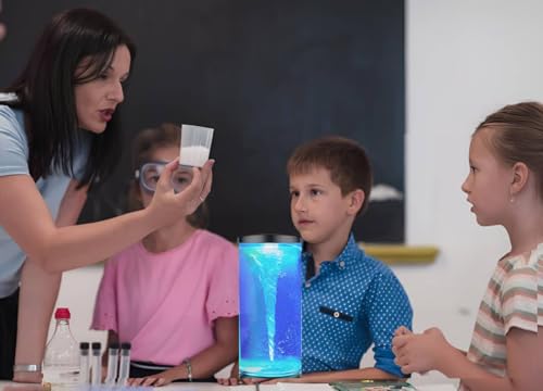 Mindiverse 12.5Inches Twister Hurricane Light with Remote & Breath Light - Water Vortex Mood Lamp, Fun and Exciting Gift f...