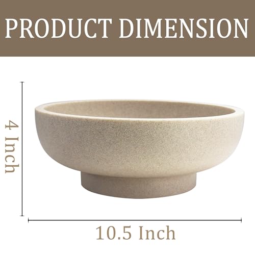 LIN CHUAN Large Decorative Bowl, Fruit Bowl for Kitchen Counter, Modern Resin Bowl for Home Decor, Key Holder for Entry Ta...