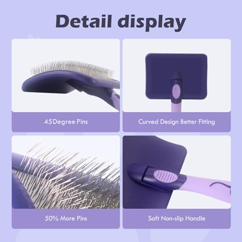 Dog Brush for Poodles,Grooming Brush for Dematting, and Detangle,Dog Brush for Poodles,German Shepherd Hair,Pitbulls,Yorki...