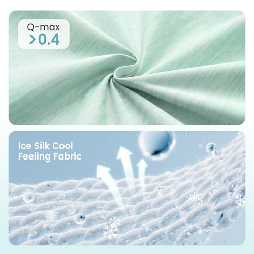 COZY KISS Dog Cooling Mat, Q-Max > 0.4 Leaf Shaped Pet Pad, Liquid Pee Proof Summer Mat for Cats, Washable Sleep Blanket f...