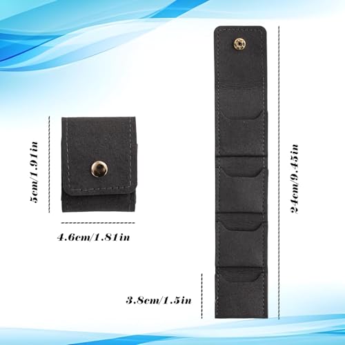 LVYKING 3-piece set of Buckle Mini Travel Jewelry Pouch, Compact Travel Jewelry Storage Bag, Foldable Jewelry Organizer fo...