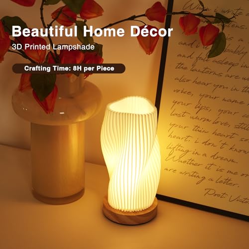 Dawnwake Table Lamp Bedside Lamps for Bedroom, Small Night Stands Desk Lamp, Mood Warm Cozy Lighting, Vintage Boho Cool Mi...