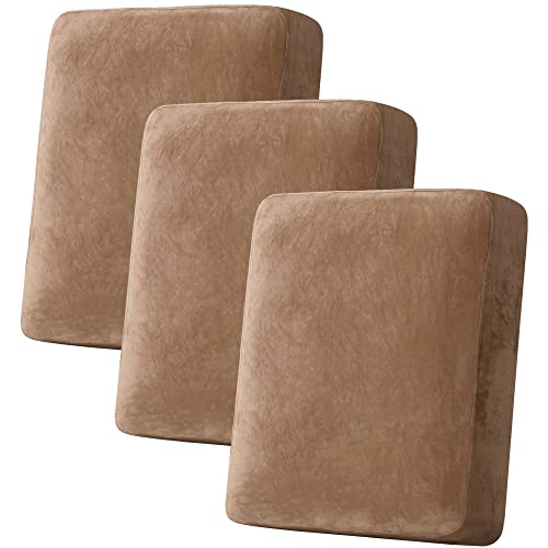 H.VERSAILTEX Velvet Stretch Couch Cushion Cover Plush Cushion Slipcover for Chair Loveseat Sofa Cushion Furniture Protecto...
