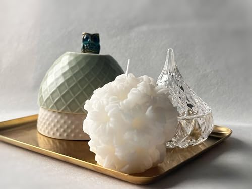 Small Candles in the Shape of Flowers Aesthetic Candle for Home Decor White Scented Candles Hyacinth Bathroom Candle for S...