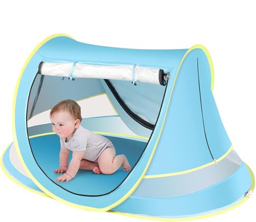 Baby Beach Tent, Pop Up Toddler Travel Bed for Boys or Girls, Sun Shade for Toddler Camping, Infant Portable Sun Shade, Su...