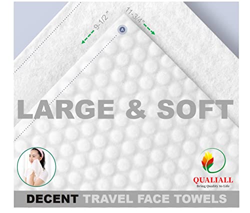 QUALIALL Premium Compressed Towels, Pure Cotton Portable Washcloth for Camping or Travel…