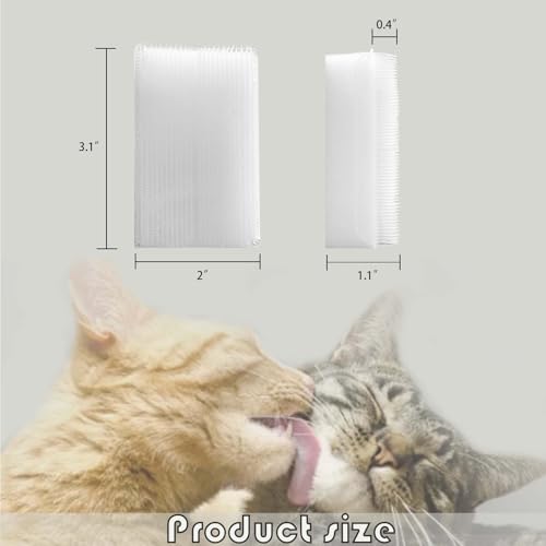 SoarExcelyy 2PC Soft Cat Brush for Grooming - Gentle Cat Tongue Brush with 1300+ Barbed Serrations, Brushes for Sensitive ...