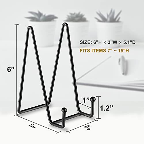 Hoewina 5 Pack 6 Inch Plate Stands for Display, Plate Holder Display Stands, Metal Frame holder stand for Book, Picture, D...