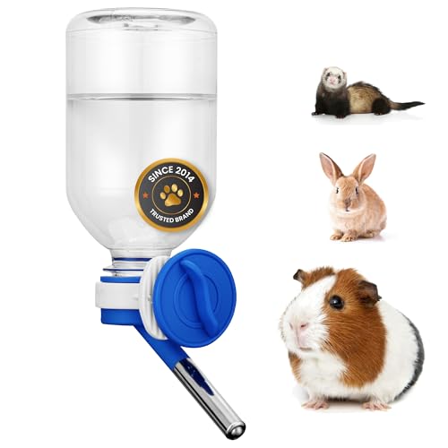 Choco Nose No-Drip Water Bottle Feeder for Guinea Pigs, Hamsters, Bunnies, Ferrets, & Small Pets, 10.2 fl.oz, 300ml - Easy...