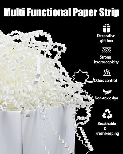 Raissily 1.5LB/700g Crinkle Cut Paper Shred Filler, Packing Grass Cushion Paper for Valentine's Day Wedding Birthday Anniv...