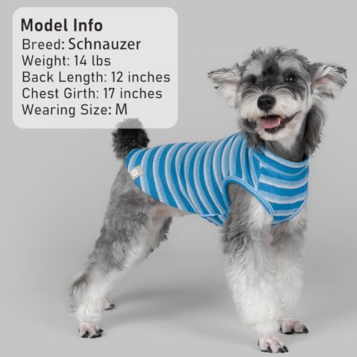 KYEESE 2Pack Waffle Dog Shirts, Lightweight Sleeveless Dog T Shirts for Small Dogs Boy, Breathable Pet Vest Comfort Tank T...
