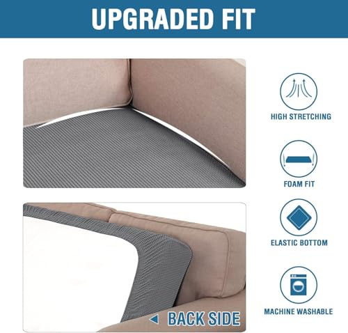 H.VERSAILTEX Super Stretch Individual Seat Cushion Covers Sofa Covers Couch Cushion Cover Slipcover Sets Thick Jacquard Te...