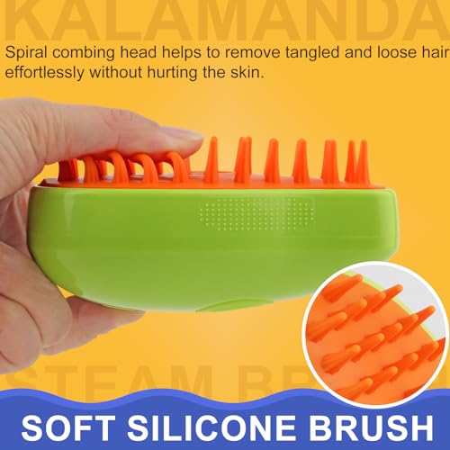Cat Steam Brush, 3 In 1 Steamy Pet Brush, Silicone Massage Dog Hair Remover Comb, Spray Mist Grooming for Indoor Kittens (...