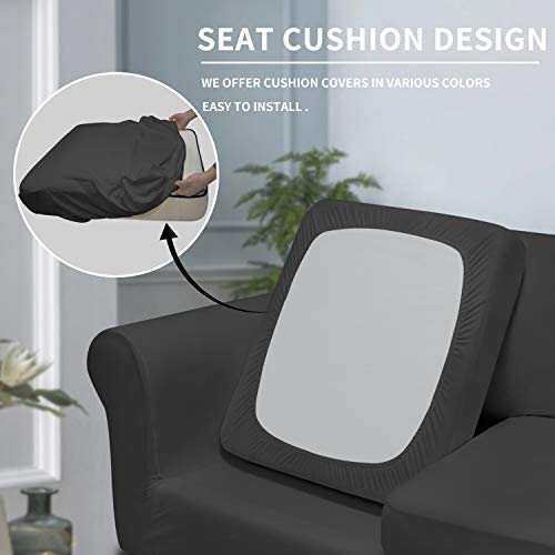 Easy-Going 4 Pieces Stretch Soft Couch Cover for Dogs - Washable Sofa Slipcover for 3 Separate Cushion Couch - Elastic Fur...