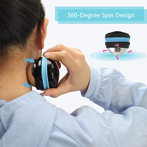 AHIER Cold Massage Roller Ball, Stainless Steel Cold Therapy Relief, Free Rolling Removable Gel Ball Deep Tissue Massage P...