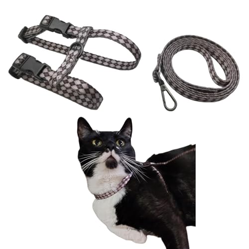 Muejjur Cat Harness and Leash Set, Escape-Proof Adjustable Kitten/Cat Harness for Walking & Travel, Easy Control, Comforta...