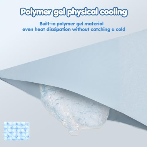 FORGEMATE Dog Cooling Mat Indoor - Summer pad for Small Dog and Cat, Travel Dog Bed with Cooling-Gel Technology for Pets