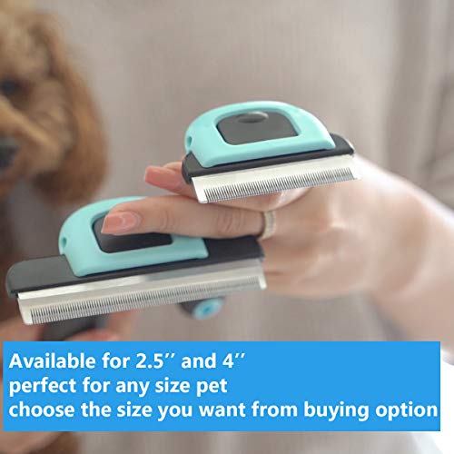 Petgle Cat Brush & Cat Comb for Shedding, 2.5inch Blue - Hair Brush for Long Hair and Short Hair, Pet Grooming Tool for Sm...