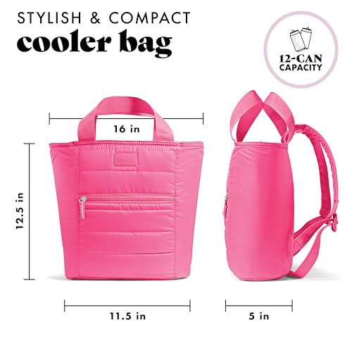 Fit & Fresh Mari Cooler Backpack for Women, Insulated Leakproof Soft Cooler Bag (12 Can), Lunch Tote, Beach Cooler, Lightw...