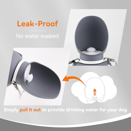 PETLESO Dog Water Bottle, Portable Dog Water Dispenser, 27 OZ Leakproof Pet Bottle Kettle for Doggy Cats Outdoor Walking/H...