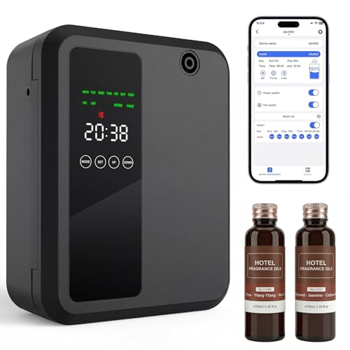 Waterless Essential Oil Diffuser for Large Room, 500ml Hotel Scent Diffuser, Cold Air Scent Machine, Covers Up to 3500 Sq ...