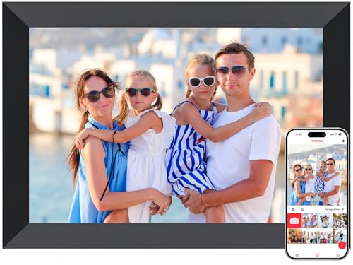 Frameo Digital Picture Frame, 10.1 Inch Smart WiFi Photo Frame with 1280x800 HD IPS Touch Screen, Auto-Rotate, Wall Mounta...