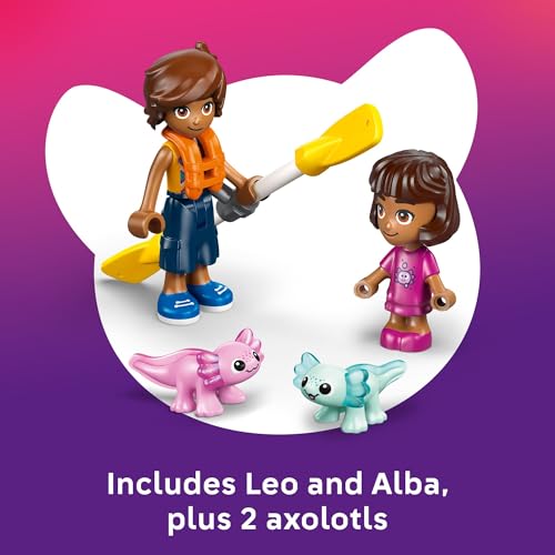 LEGO Friends Axolotl Adventure Boat Building Toy for Girls & Boys - Pretend Play Set for Kids, Ages 5+ - W/Leo Minidoll, A...