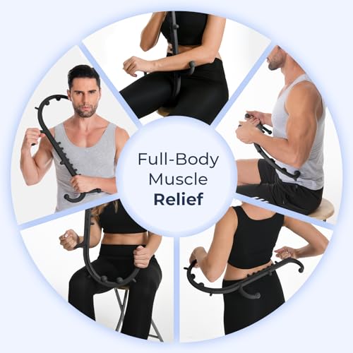 Ranarose Deep Tissue Back & Neck Massager - Back Massager Stick for Pain Relief, Muscle Knot Remover, Trigger Point Massag...