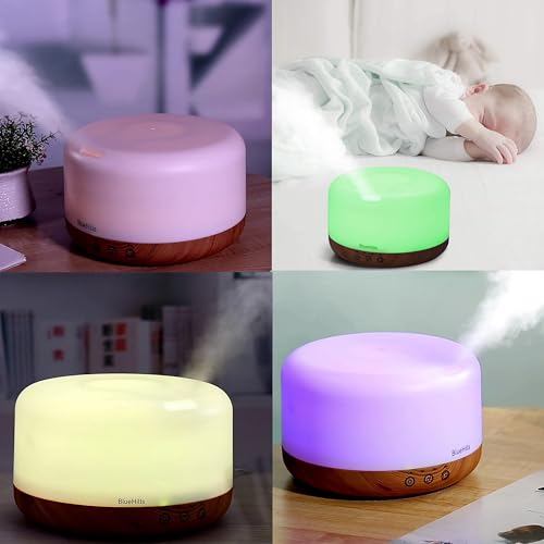 BlueHills Premium 1000 ML XL Essential Oil Diffuser Aromatherapy Humidifier with Remote Timer for Large Room Home 18 Hour ...