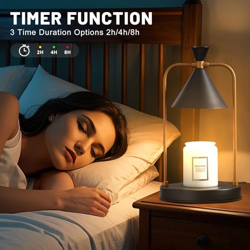Qoyntuer Candle Warmer Lamp with Timer Dimmer, Birthday Gifts for Women Mom, House Warming Gifts New Home Room Decor, Plu...