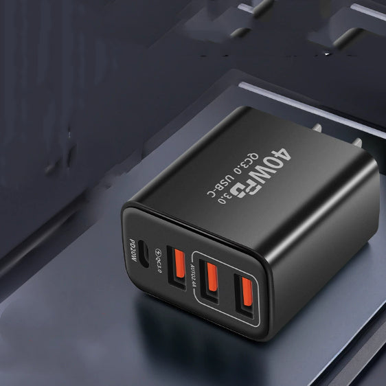 40W High-power PD Fast-charging USB-C Charger With Multiple