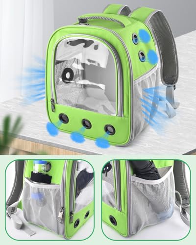 DBNESS Guinea Pig Carrier Backpack, Portable Rabbit Travel Carring Bag for Pet Bunny Chinchilla Bearded Dragon Hamster Par...